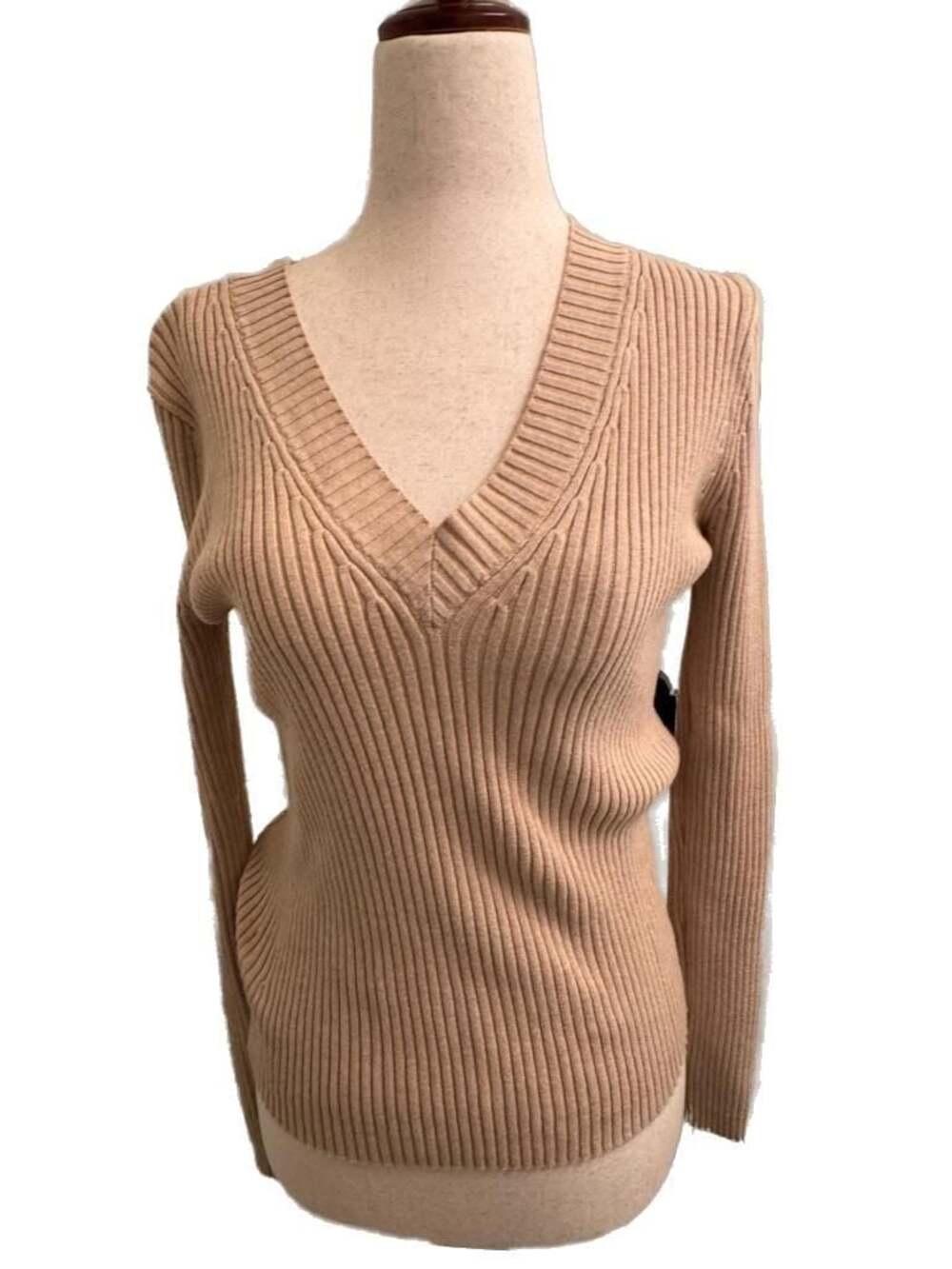 Gap GapStretch Tan Ribbed V-Neck Long Sleeve Sweater

H1023